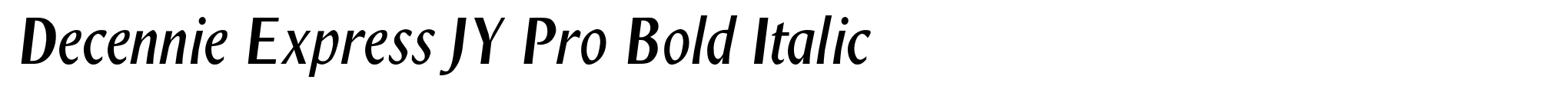 Decennie Express JY Pro Bold Italic image